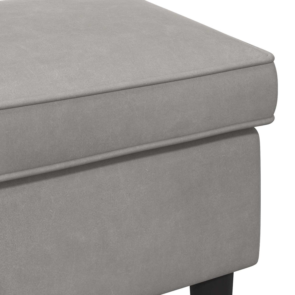 vidaXL Hocker Hellgrau 55 x 35 x 41 cm Samt