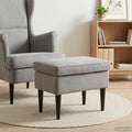 vidaXL Hocker Hellgrau 55 x 35 x 41 cm Samt
