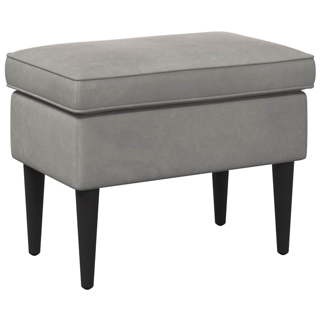 vidaXL Hocker Hellgrau 55 x 35 x 41 cm Samt