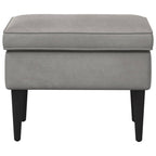 vidaXL Hocker Hellgrau 55 x 35 x 41 cm Samt
