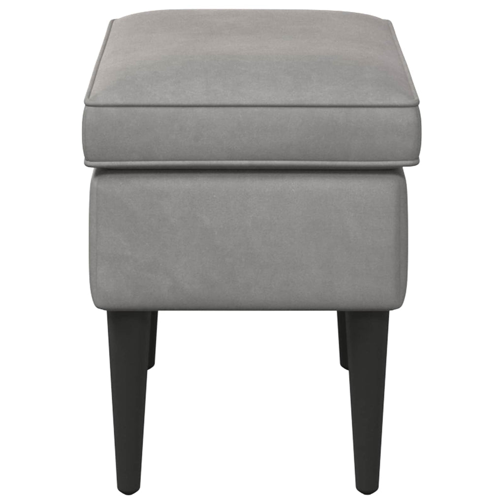 vidaXL Hocker Hellgrau 55 x 35 x 41 cm Samt