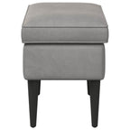 vidaXL Hocker Hellgrau 55 x 35 x 41 cm Samt