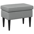 vidaXL Hocker Hellgrau 55 x 35 x 41 cm Stoff