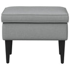 vidaXL Hocker Hellgrau 55 x 35 x 41 cm Stoff