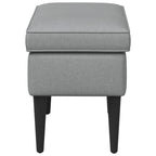 vidaXL Hocker Hellgrau 55 x 35 x 41 cm Stoff