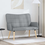 vidaXL Zweisitzer Sofa Hellgrau 115 x 61 x 87 cm Stoff
