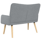 vidaXL Zweisitzer Sofa Hellgrau 115 x 61 x 87 cm Stoff