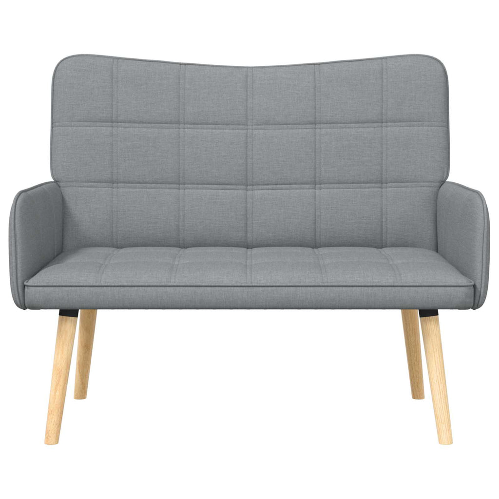vidaXL Zweisitzer Sofa Hellgrau 115 x 61 x 87 cm Stoff