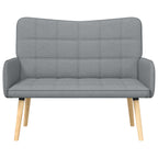 vidaXL Zweisitzer Sofa Hellgrau 115 x 61 x 87 cm Stoff