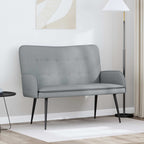 vidaXL 2-Sitzer Sofa Hellgrau 115 x 61 x 87 cm Stoff