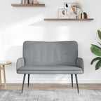 vidaXL 2-Sitzer Sofa Hellgrau 115 x 61 x 87 cm Stoff