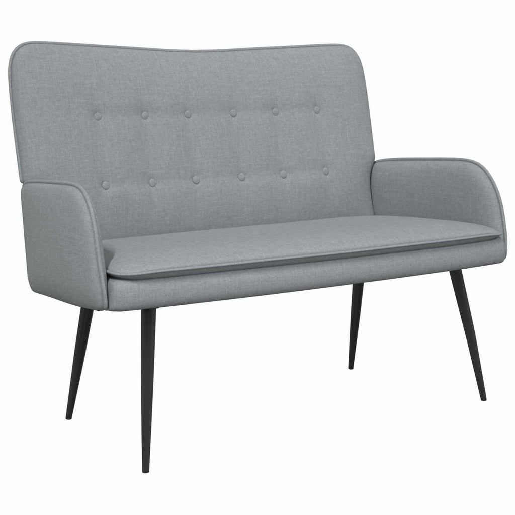 vidaXL 2-Sitzer Sofa Hellgrau 115 x 61 x 87 cm Stoff