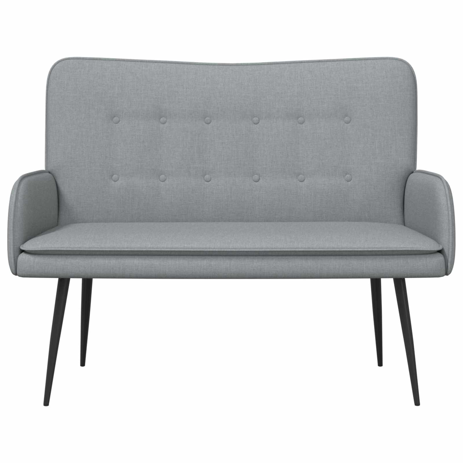 vidaXL 2-Sitzer Sofa Hellgrau 115 x 61 x 87 cm Stoff