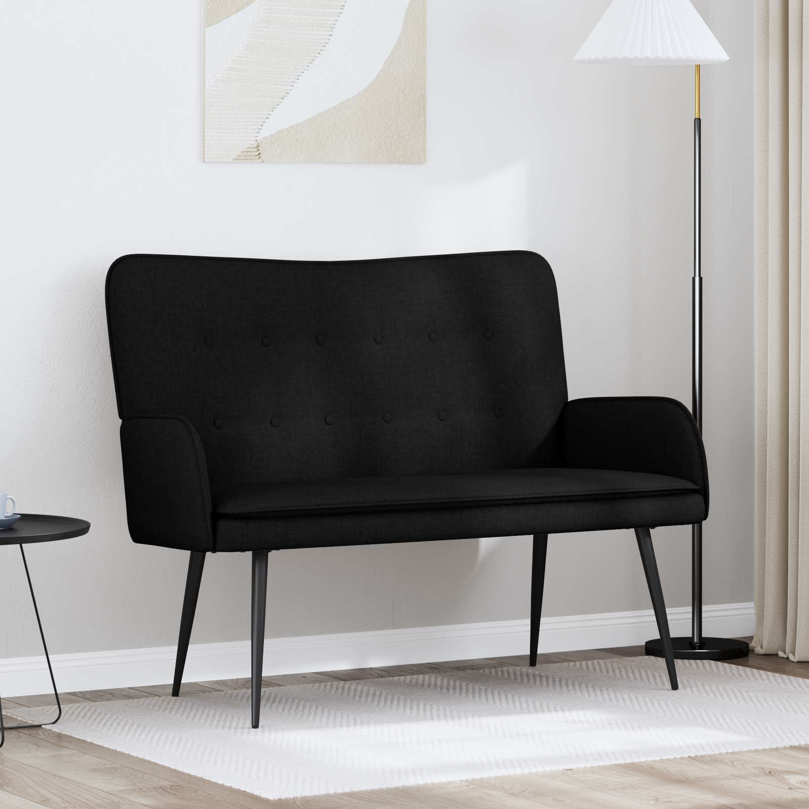 vidaXL 2-Sitzer Sofa Hellgrau 115 x 61 x 87 cm Stoff