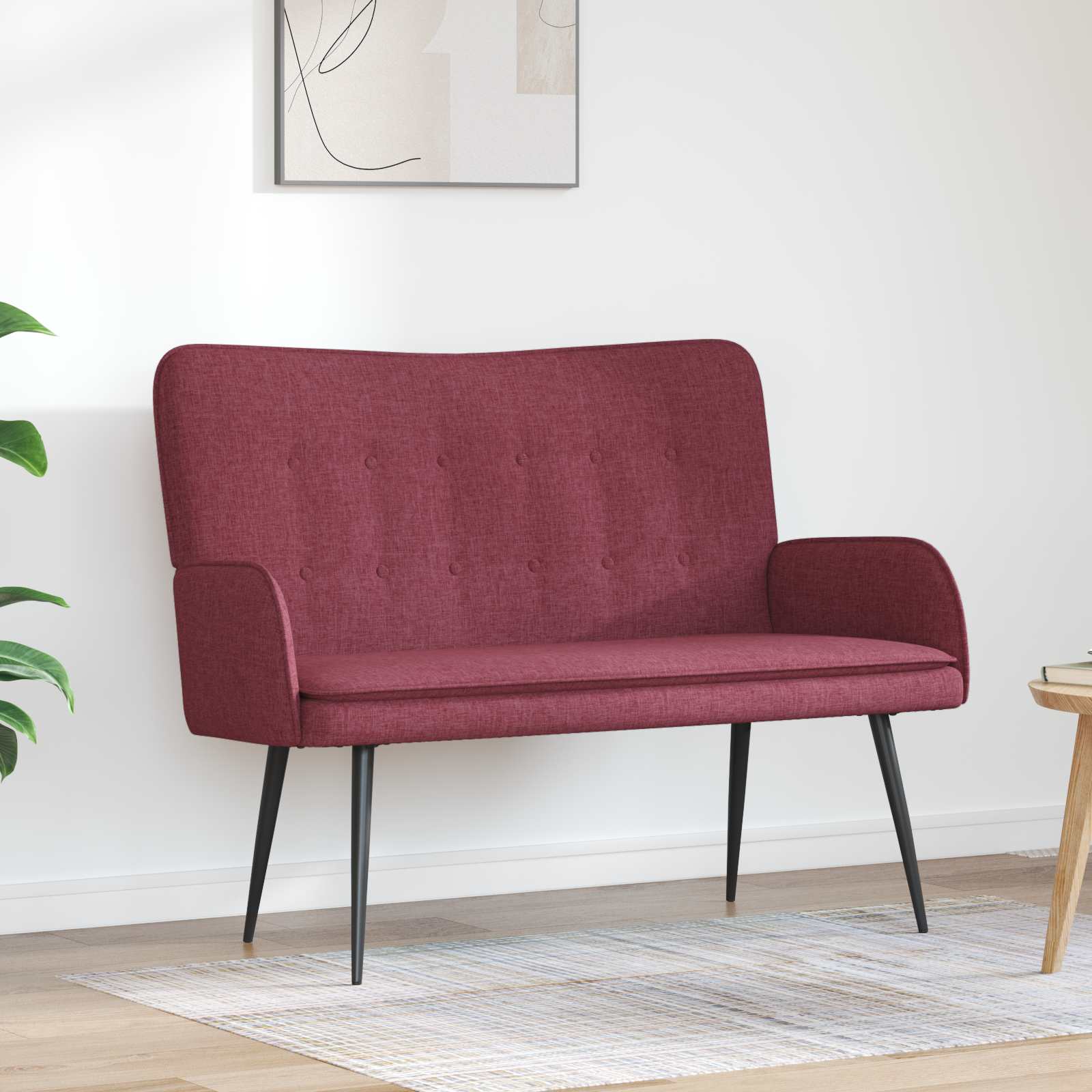 vidaXL 2-Sitzer Sofa Hellgrau 115 x 61 x 87 cm Stoff