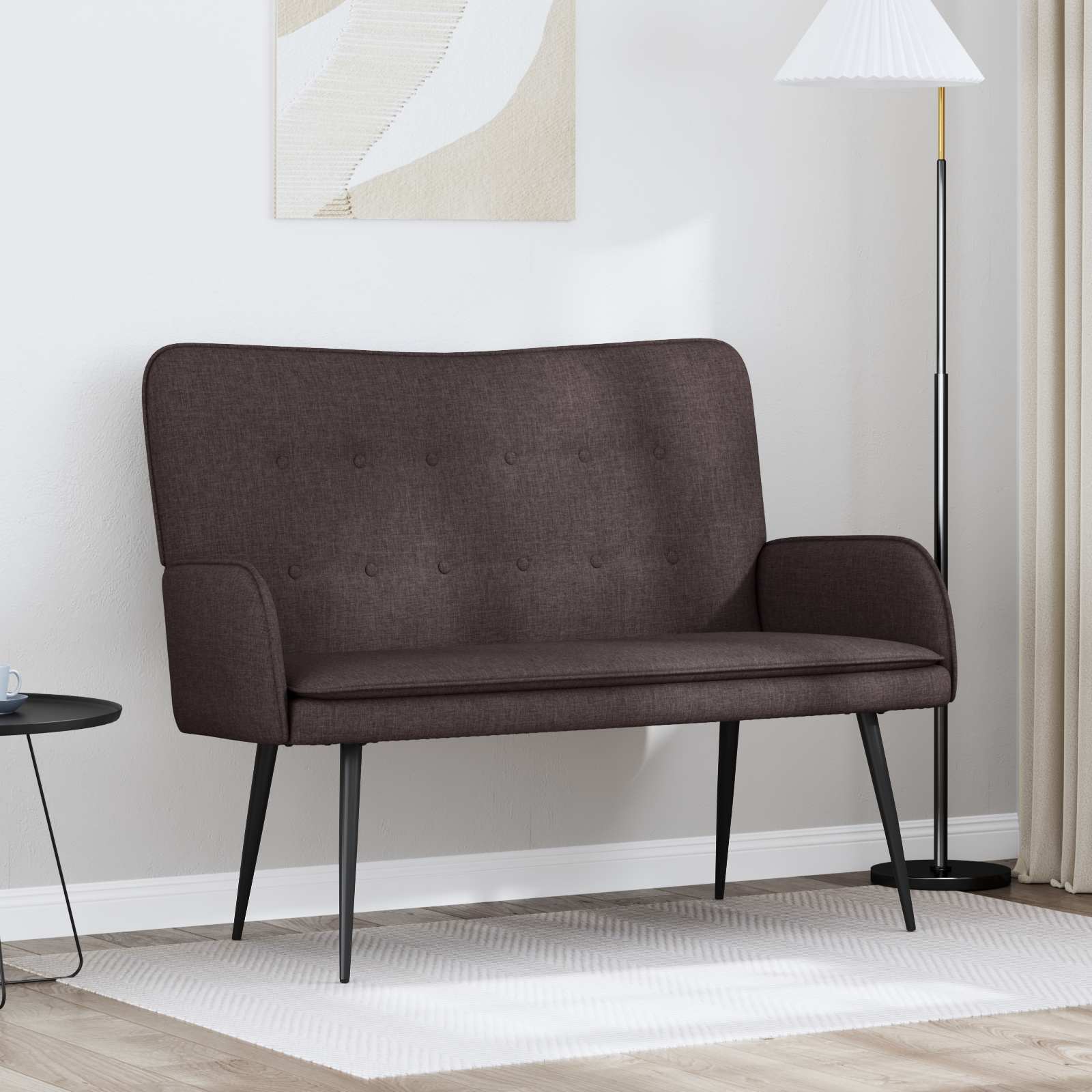 vidaXL 2-Sitzer Sofa Hellgrau 115 x 61 x 87 cm Stoff