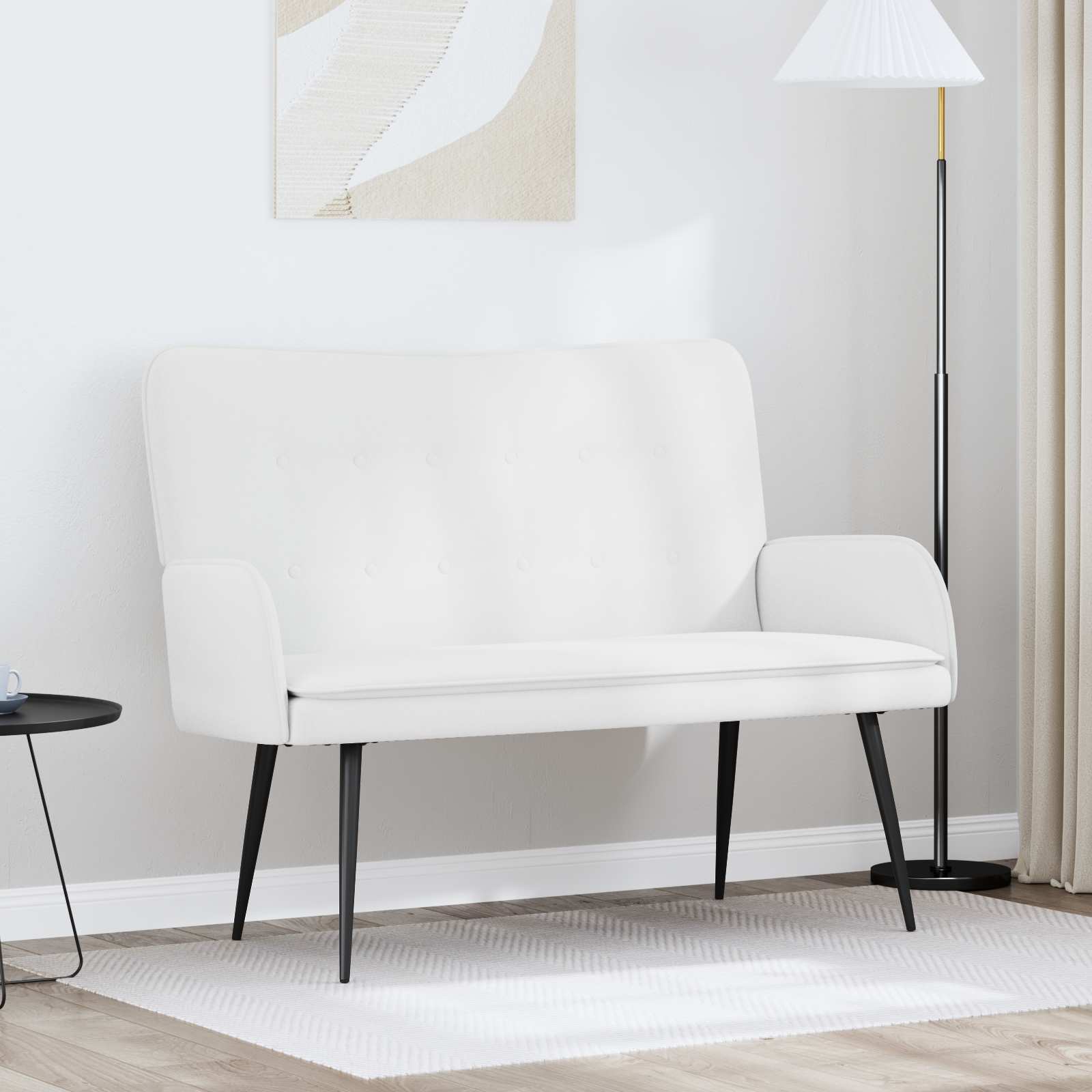 vidaXL 2-Sitzer Sofa Hellgrau 115 x 61 x 87 cm Stoff