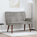 vidaXL Zweisitzer Sofa Hellgrau 115 x 61 x 87 cm Samt
