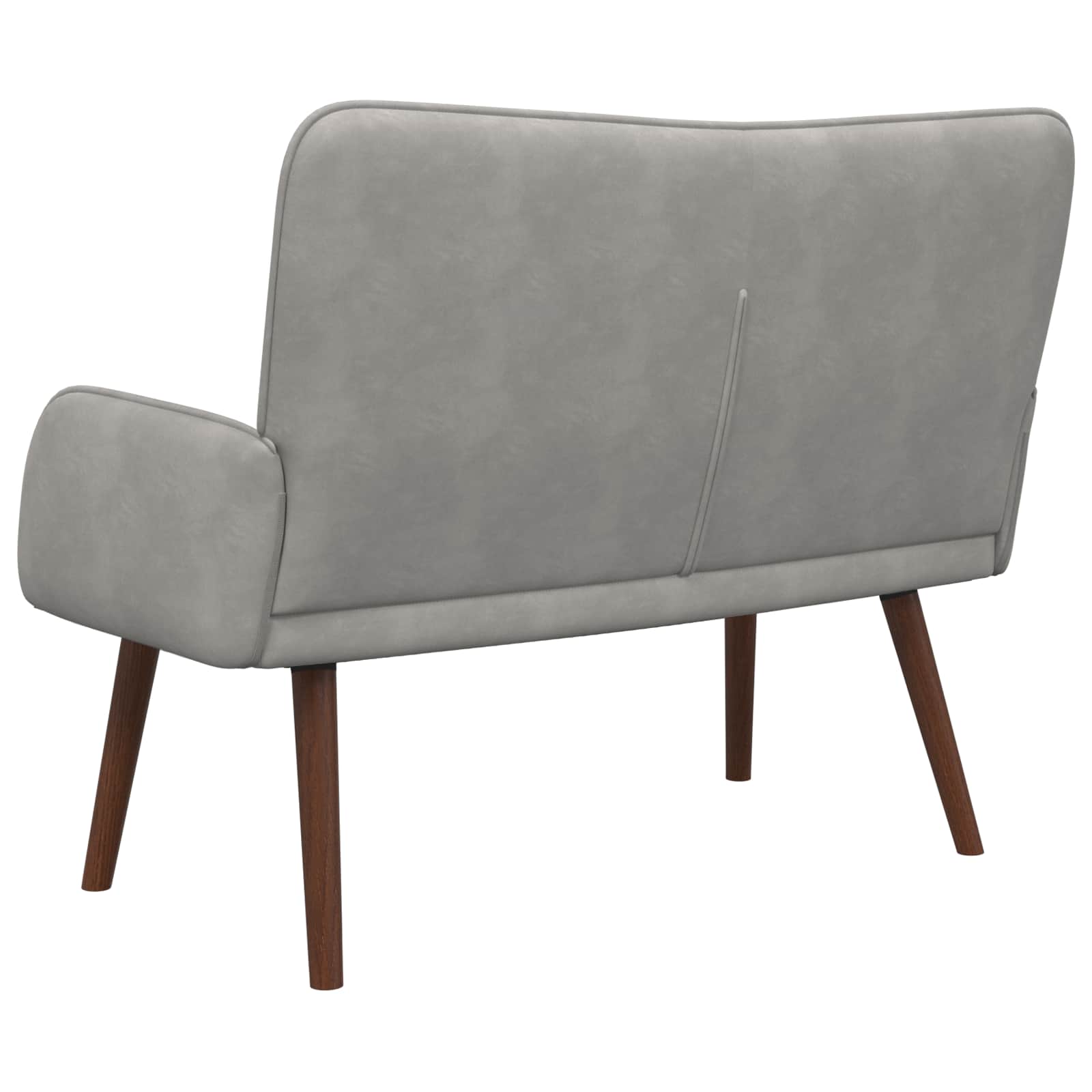vidaXL Zweisitzer Sofa Hellgrau 115 x 61 x 87 cm Samt