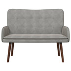 vidaXL Zweisitzer Sofa Hellgrau 115 x 61 x 87 cm Samt