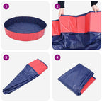 vidaXL Kinder Schwimmbecken Rot und Blau Ø 120 x 30 cm