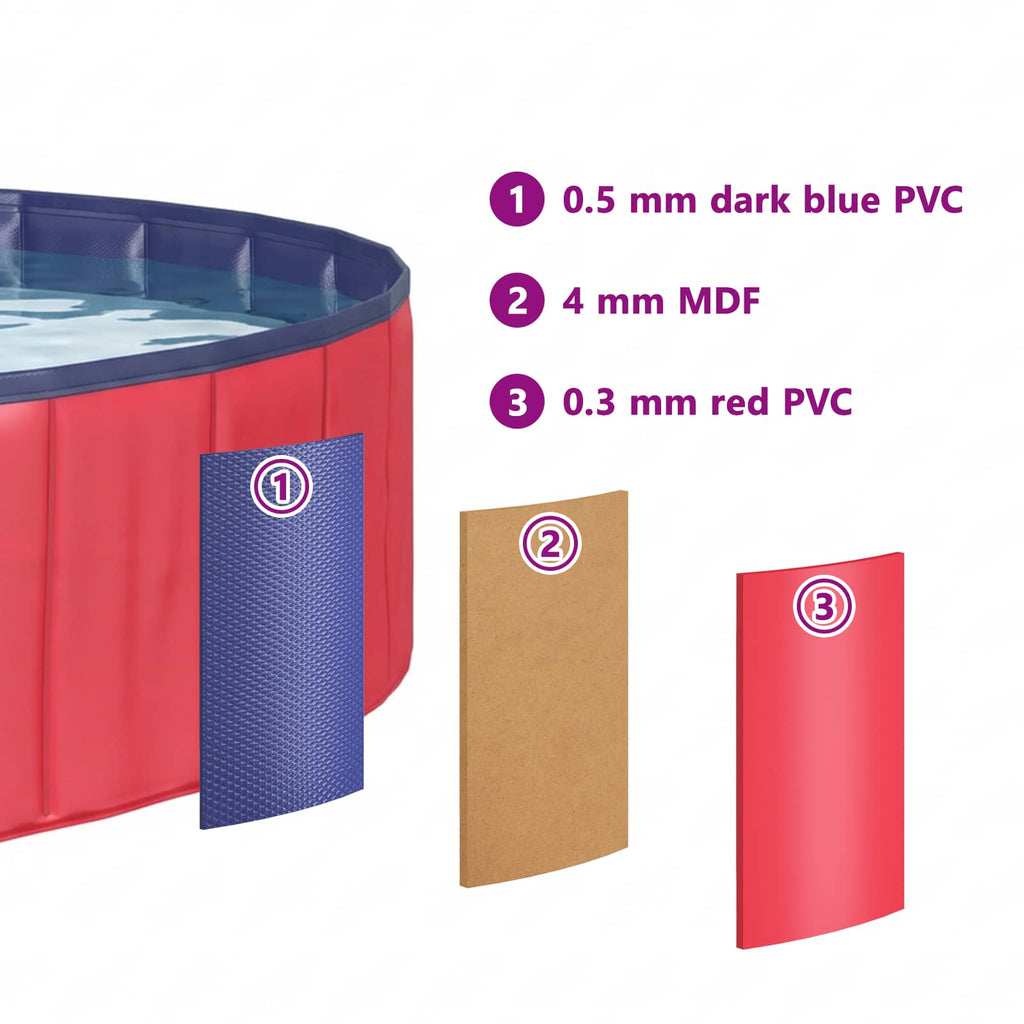 vidaXL Kinder Schwimmbecken Rot und Blau Ø 120 x 30 cm