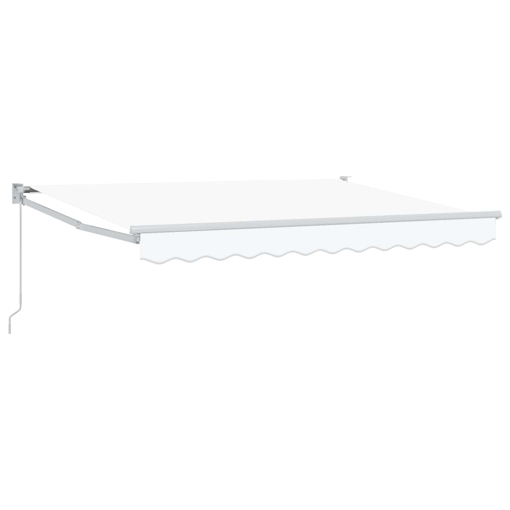 vidaXL Einziehbare Markise Weiß 2,5 x 2 m 100% Polyester und Aluminium