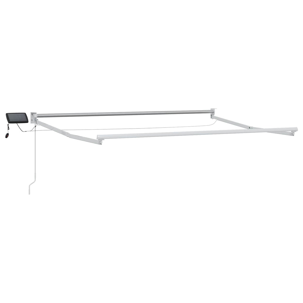 vidaXL Manuelle Gelenkarmmarkise mit LEDs Blau und Weiß 2,5 x 2 m