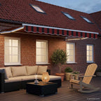 vidaXL Manuelle Gelenkarmmarkise mit LEDs 2,5 x 2 m