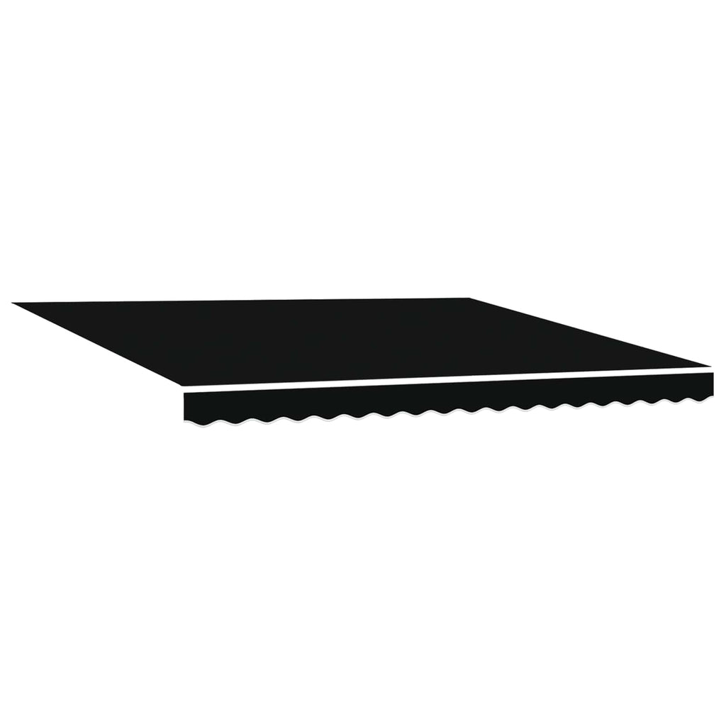 vidaXL Einziehbare Markise Schwarz 4 x 3 m Leinen und Aluminium