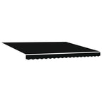 vidaXL Einziehbare Markise Schwarz 4 x 3 m Leinen und Aluminium