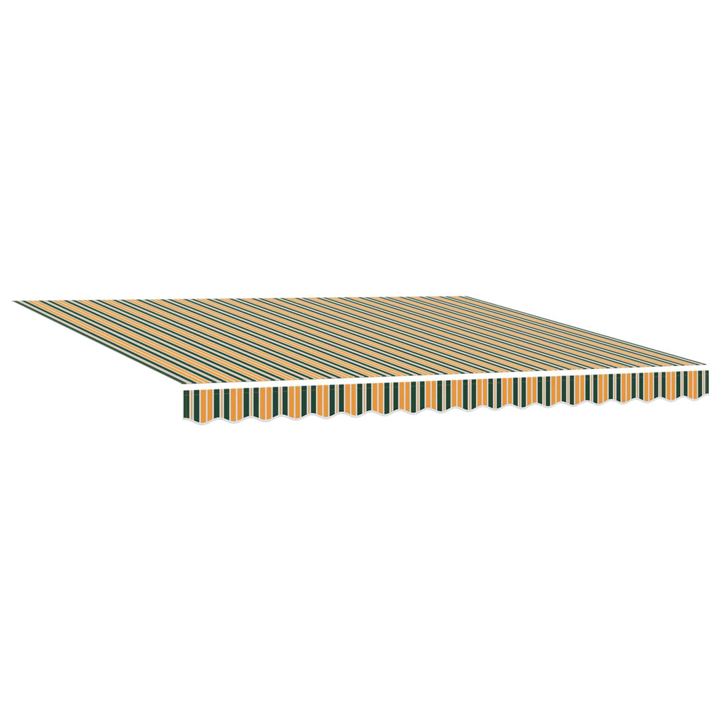 vidaXL Einziehbare Markise Grün und Gelb 4 x 3 m Leinen und Aluminium