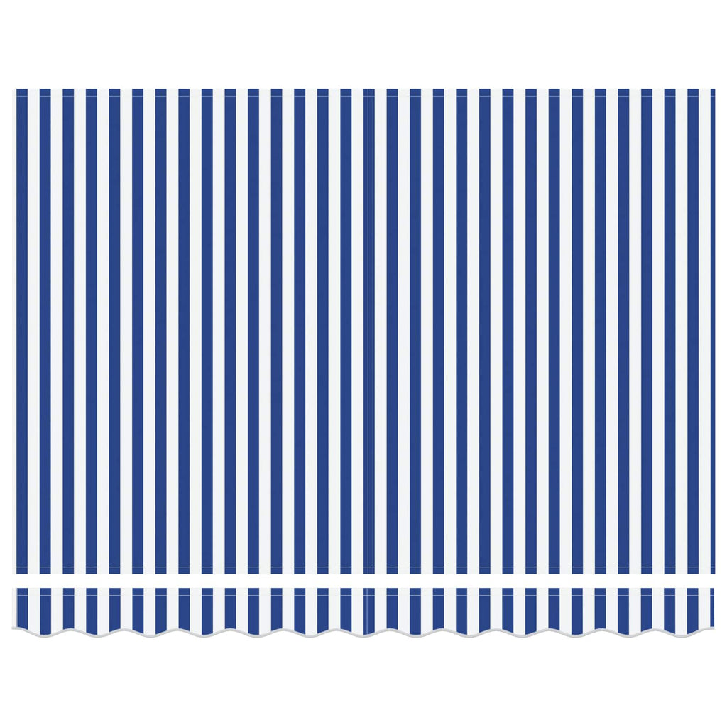 vidaXL Manuell einziehbare Markise Blau und Weiß 3 x 2,5 m