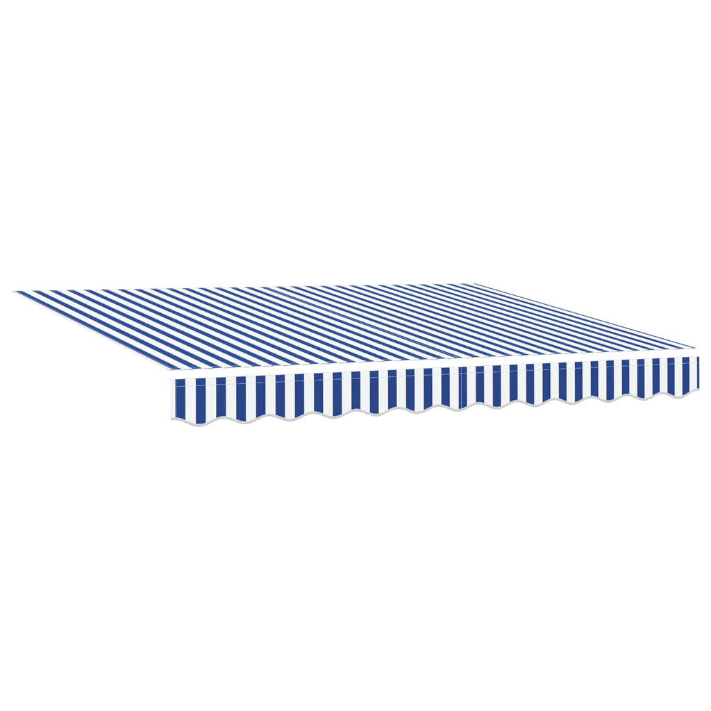 vidaXL Manueller Markisenrahmen mit LEDs Blau und Weiß 2,5 x 2 m
