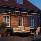 vidaXL Manueller Markisenrahmen mit LEDs 2,5 x 2 m