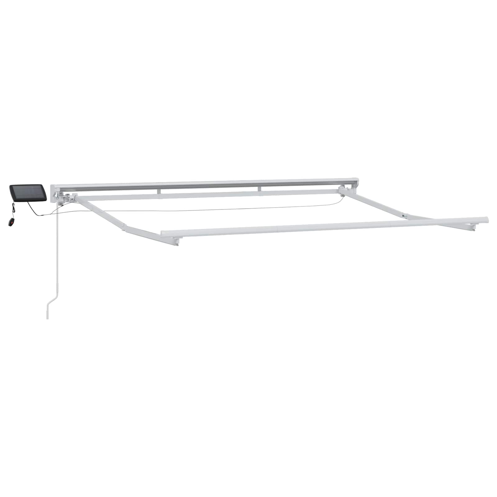 vidaXL Manueller Markisenrahmen mit LEDs Burgunderrot und Weiß 3 x 2 m
