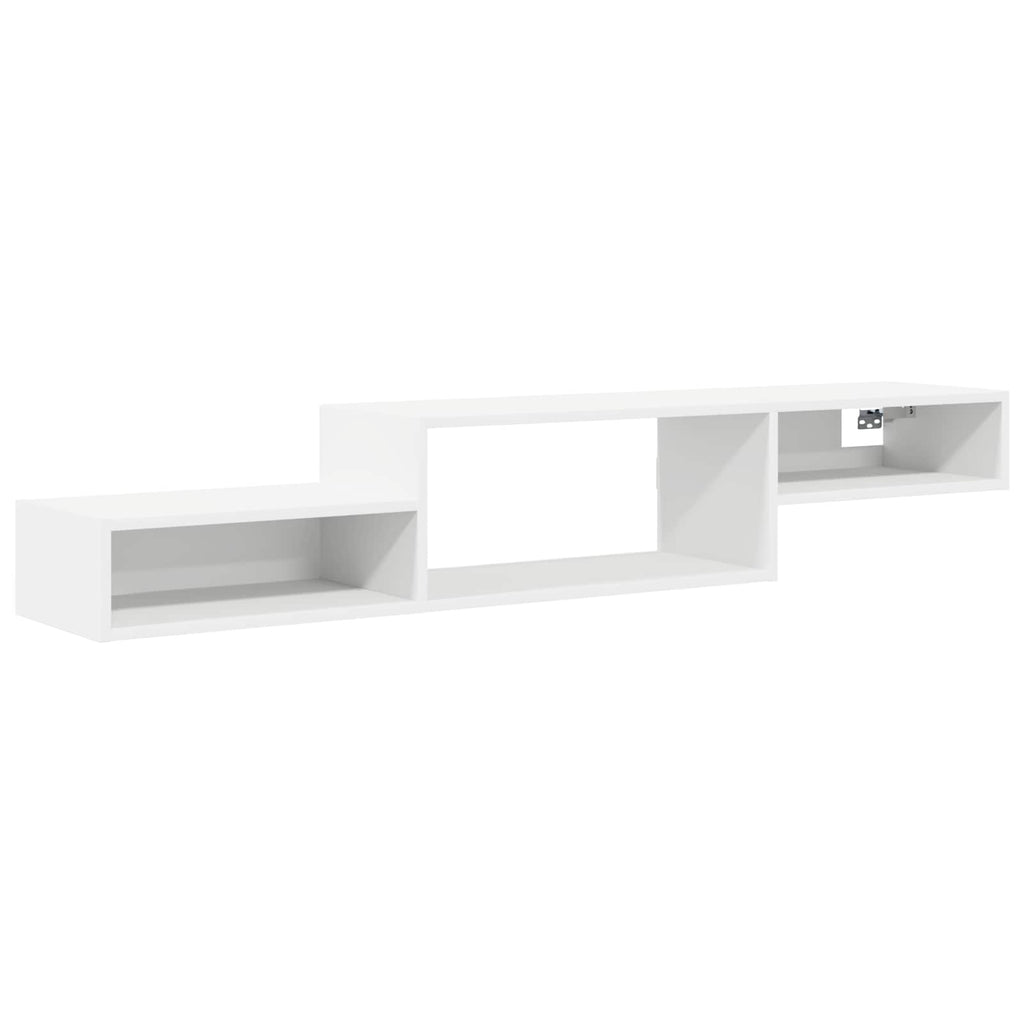 vidaXL Wandmontierter TV-Schrank Wandhalterung Weiß 150 x 28 x 26 cm