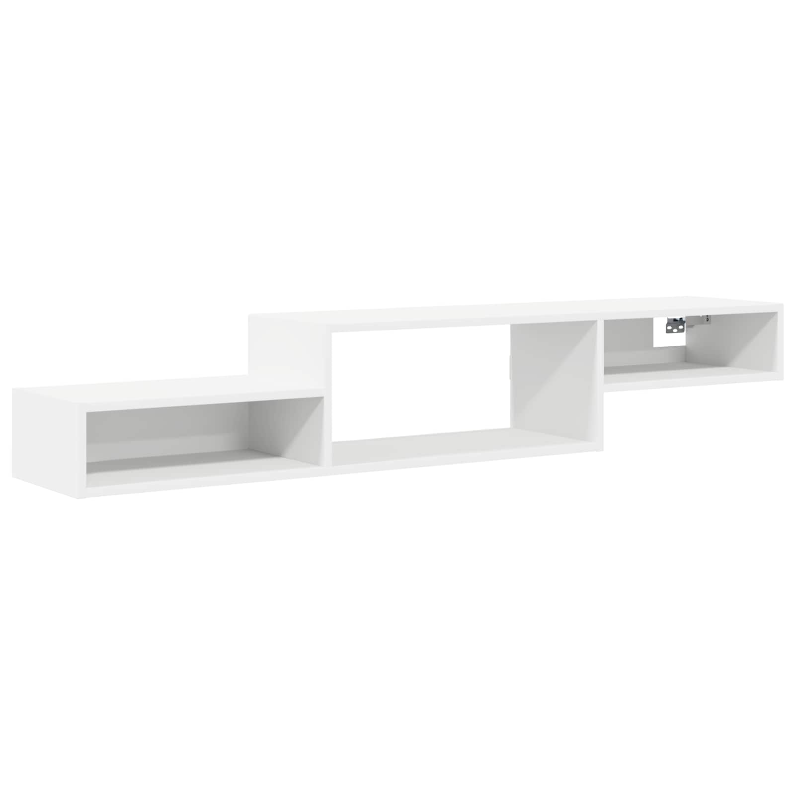 vidaXL Wandmontierter TV-Schrank Wandhalterung Weiß 150 x 28 x 26 cm