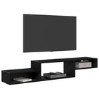vidaXL Wandmontierter TV-Schrank Wandhalterung Schwarze Eiche