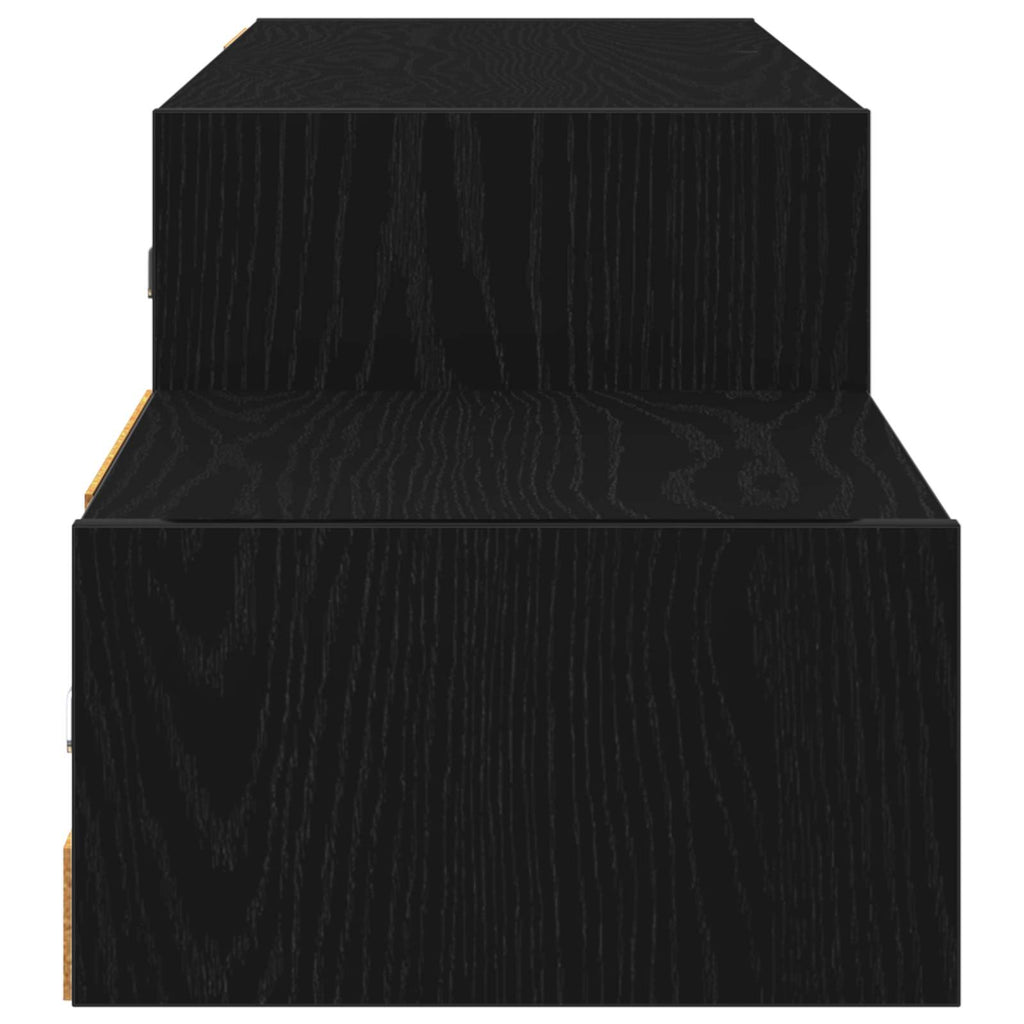 vidaXL Wandmontierter TV-Schrank Wandhalterung Schwarze Eiche