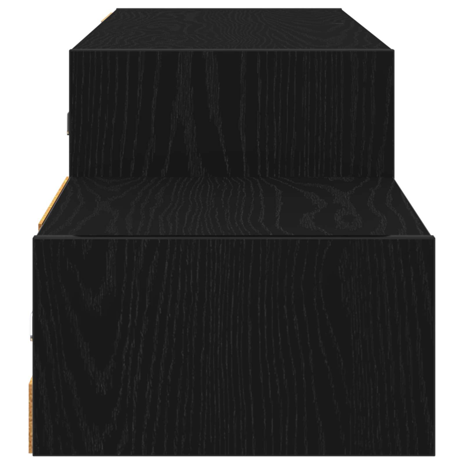vidaXL Wandmontierter TV-Schrank Wandhalterung Schwarze Eiche