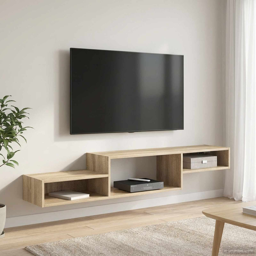 vidaXL Wandmontierter TV-Schrank Wandhalterung Sonoma-Eiche
