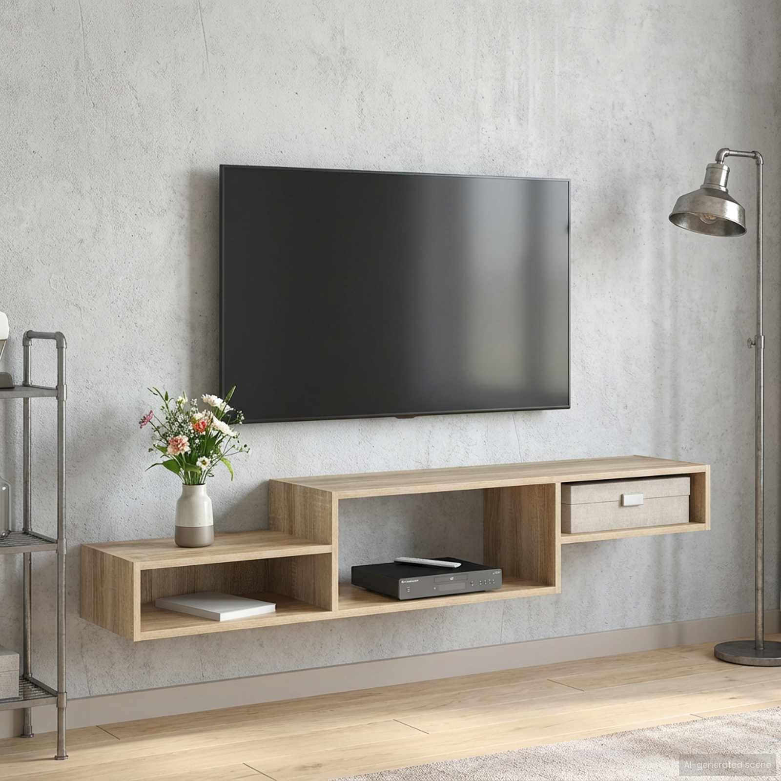 vidaXL Wandmontierter TV-Schrank Wandhalterung Sonoma-Eiche