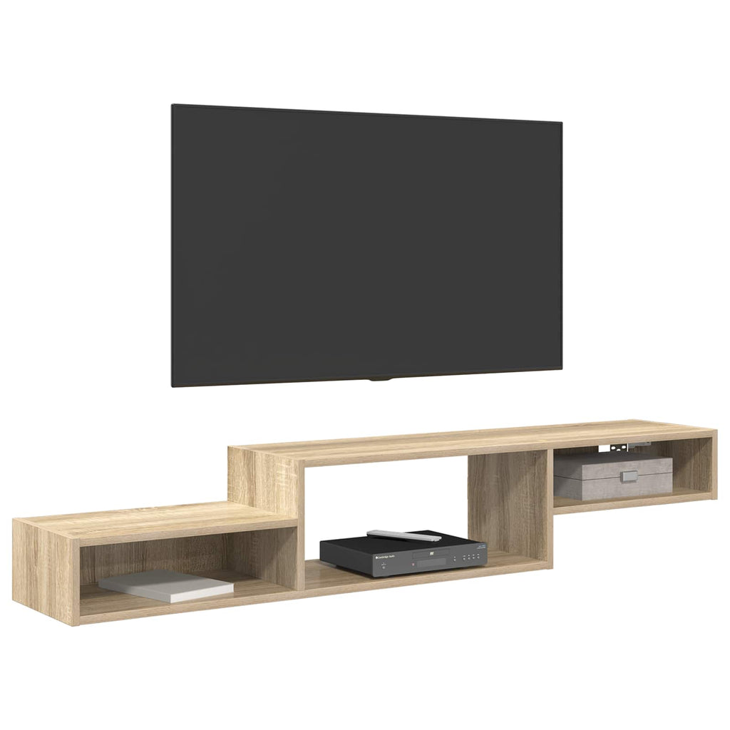 vidaXL Wandmontierter TV-Schrank Wandhalterung Sonoma-Eiche