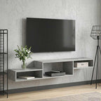 vidaXL Wandmontierter TV-Schrank Wandhalterung Betongrau
