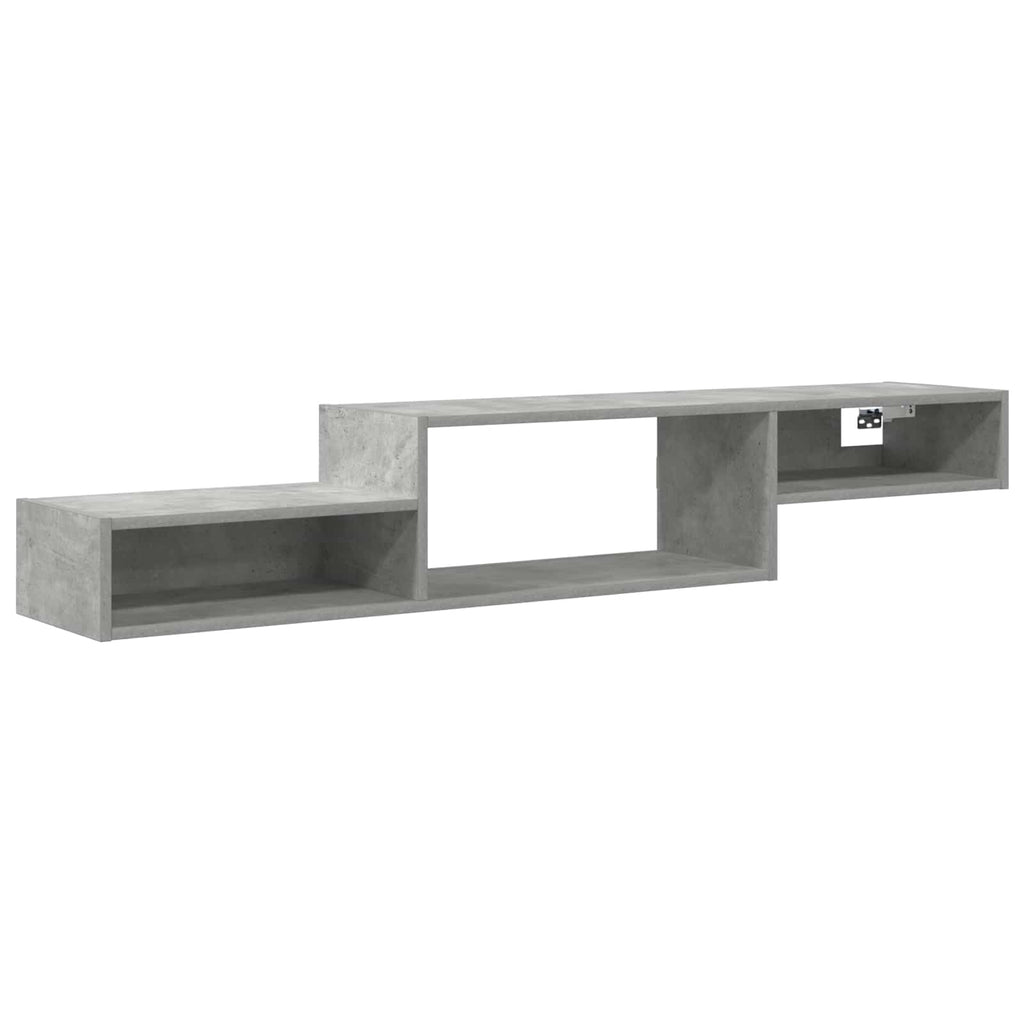vidaXL Wandmontierter TV-Schrank Wandhalterung Betongrau