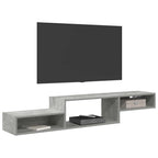 vidaXL Wandmontierter TV-Schrank Wandhalterung Betongrau