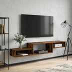 vidaXL Wandmontierter TV-Schrank Wandhalterung Geräucherte Eiche