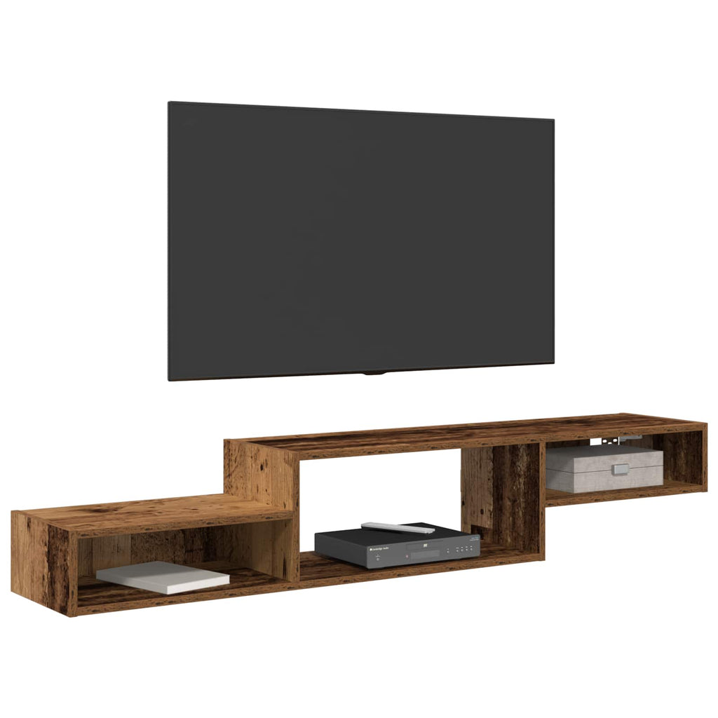 vidaXL Wandmontierter TV-Schrank Wandhalterung Altholz