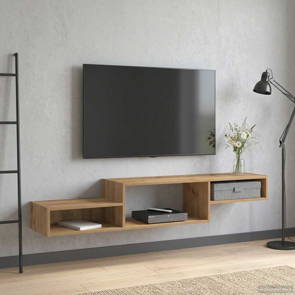 vidaXL Wandmontierter TV-Schrank Wandhalterung Artisan-Eiche